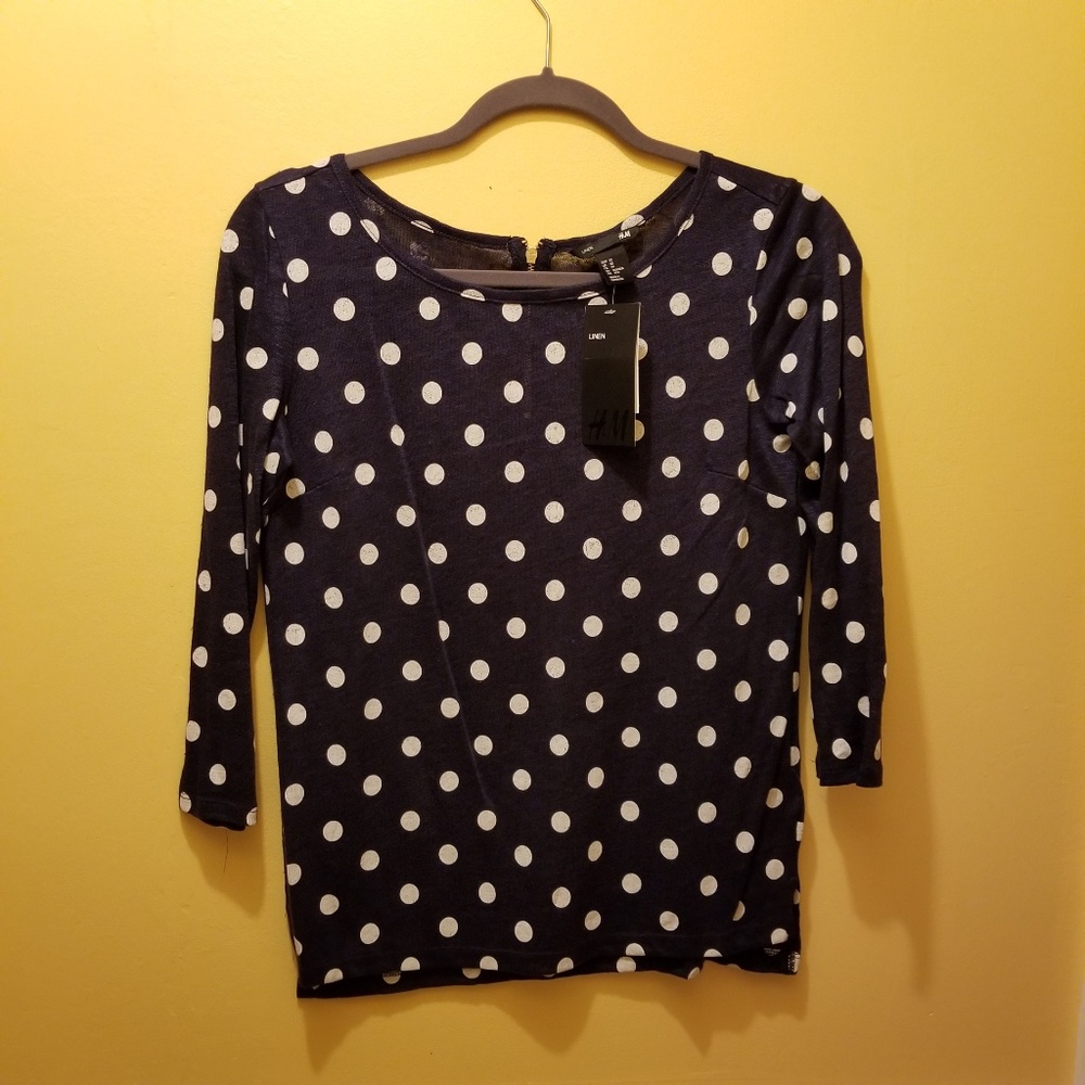 h&m | polka dot shirt